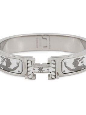 Hermes Bracelet Click PM Attracted by the Charm of Orpheus White Silver